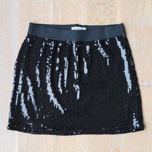 BCBG Generation Black Sequin Mini Skirt